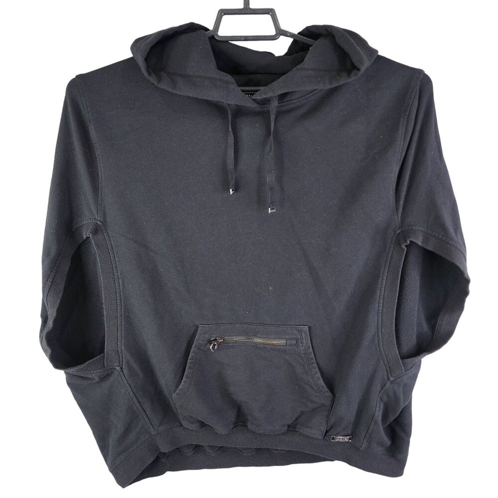 Womens Black Calvin Klein Performance Pullover Hoodie Sweatshirt Sleeveless L